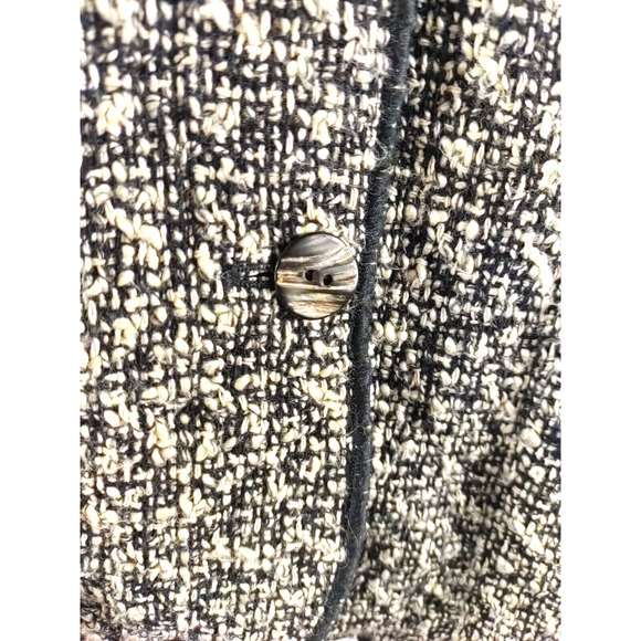 Chico's Women's Blazer Black White Size 2 Large - Picture 3 of 7